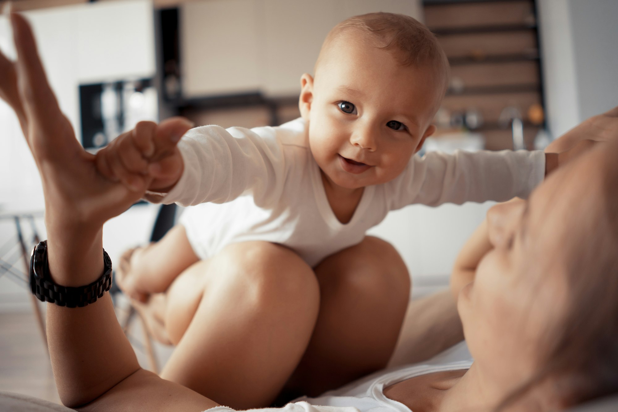 Young mother with baby